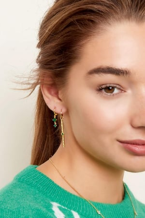 Orecchini con zirconi - Collezione Sparkle White gold Copper h5 Immagine3